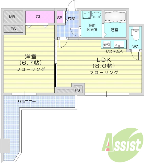 1ＬＤＫ、オートロック、２口コンロ、エアコン、都市ガス