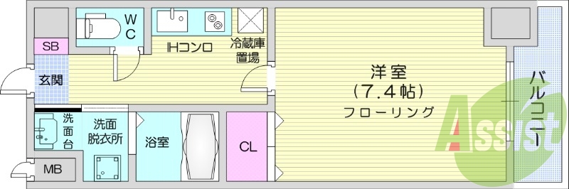 4階の間取り図