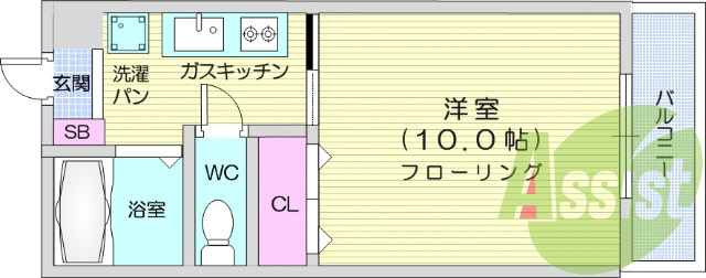1K、ペット相談（小型犬/猫）、南向き、バス・トイレ別