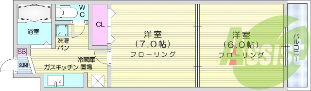 2K、オートロック、宅配ボックス、光ファイバー