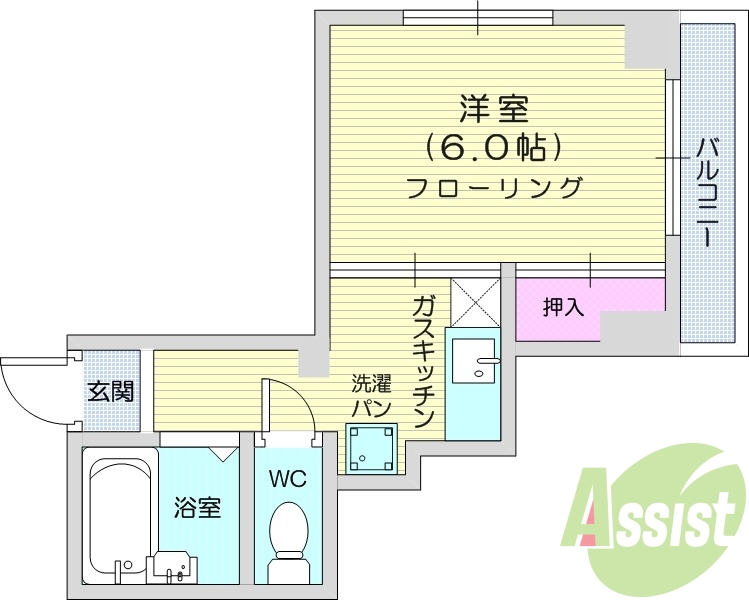 1*、都市ガス、モニター付きインターホン