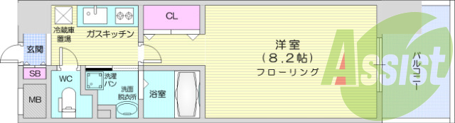 1K、オートロック、システムキッチン、ウォシュレット