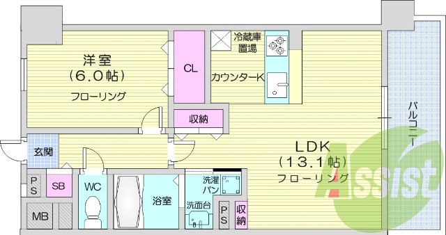 1階の間取り図