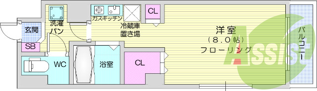 1R　エアコン、浴室乾燥機、トイレ温水洗浄便座