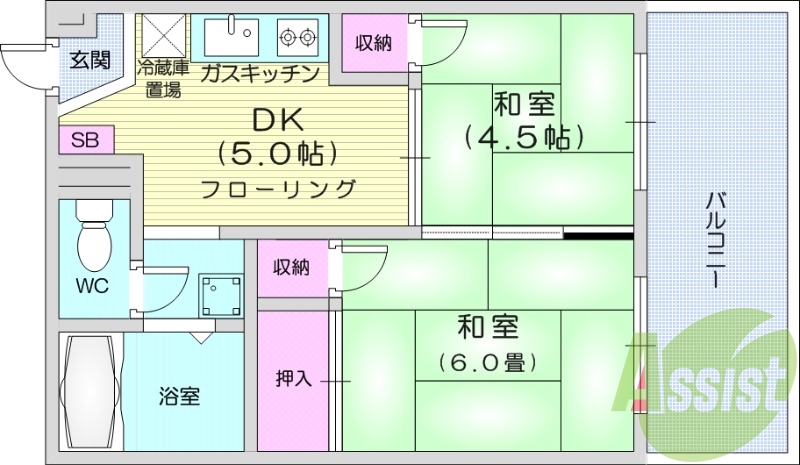 4階の間取り図