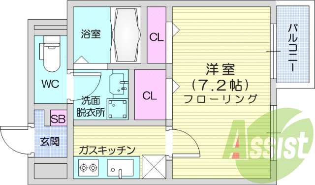 お写真は302号室のものです。参考にしてくださいませ。