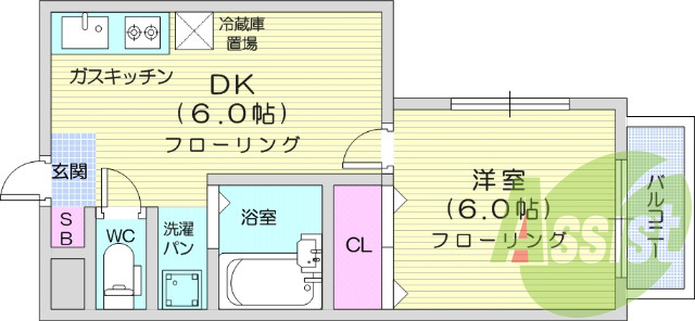 1ＤＫ、独立洗面台、ウォシュレット機能、シューズボックス