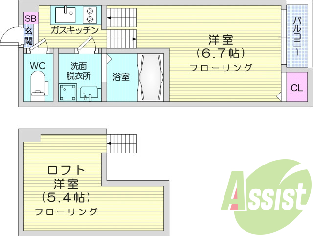 1R、追い焚き、浴室乾燥、モニター付きインターホン、エアコン