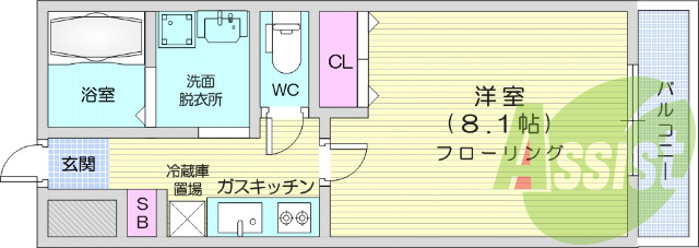 お写真は505号室のものになります。参考にしてくださいませ。