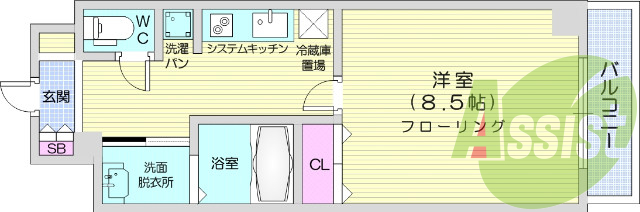 1K、2口IH、追炊き付きバス、温水便座、バストイレ別、