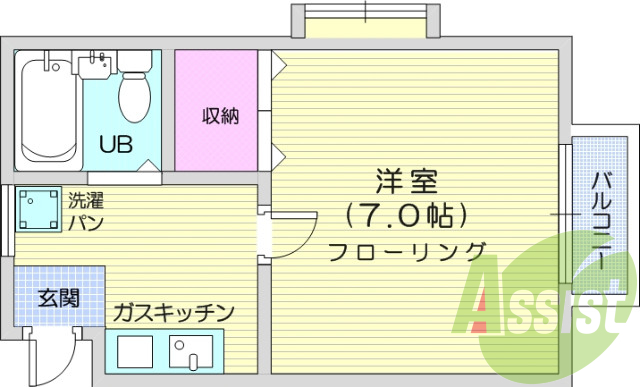 南向き、日当たり良好、大きな収納スペース有り