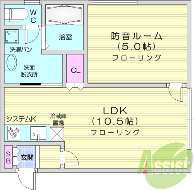1LDK、エアコン、浴室乾燥機、追い炊き