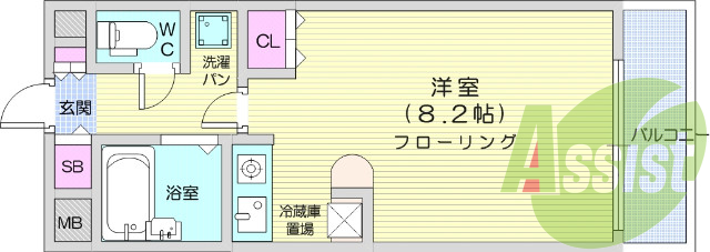 お写真は403号室のものです。参考にしてくださいませ。