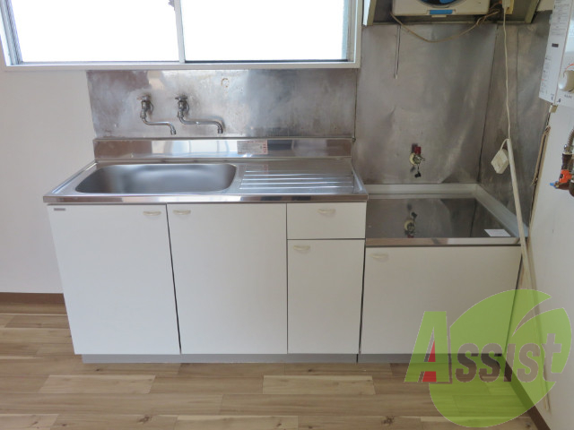 キッチンはガスコンロが設置でき、快適ですね。 キッチンはガスコンロが設置でき、快適ですね。