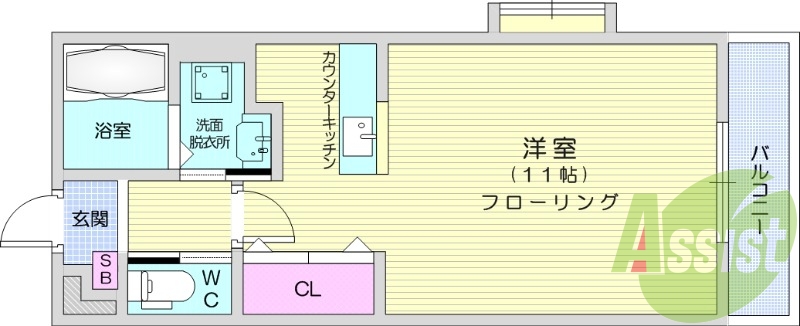1階の間取り図
