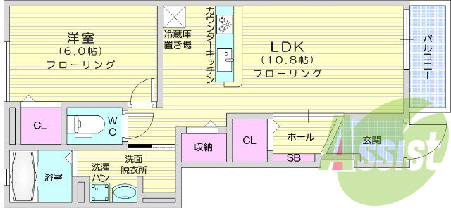 お写真は102号室のものです。参考にしてくださいませ。