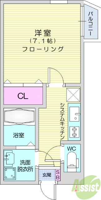 2階の間取り図
