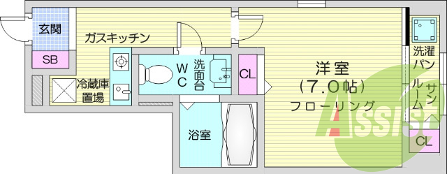 1Ｋ、追い焚き、浴室乾燥、システムキッチン