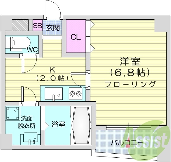 お写真は603号室のものです。参考にしてくださいませ。