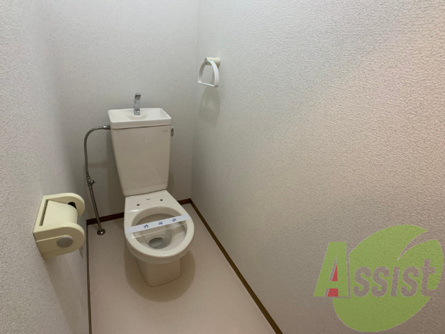 シンプルなトイレで掃除も楽に出来そうです。 シンプルなトイレで掃除も楽に出来そうです。