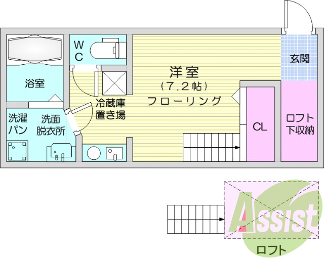1*、モニター付きインターホン、エアコン