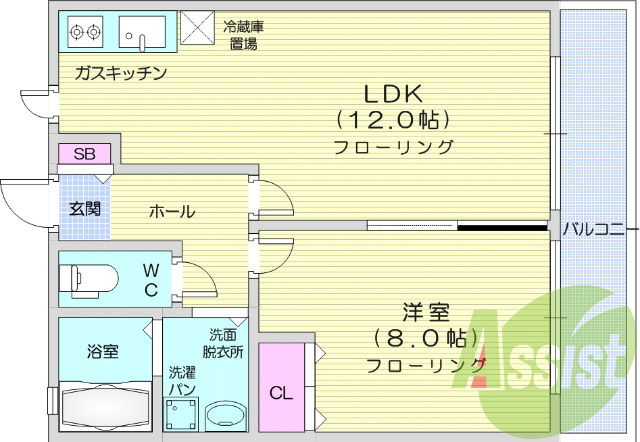 1LDK、追い炊き機能、独立洗面台、インターネット使用料不要