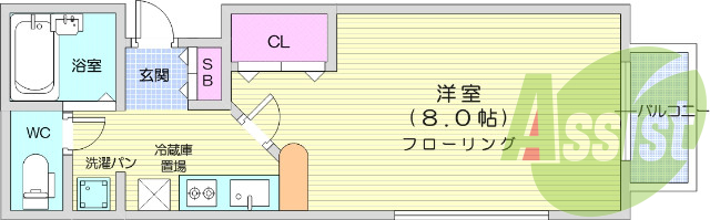 1K、追い炊き機能、インターネット使用料不要