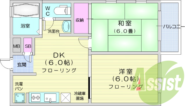 1K、追い炊き機能付き、インターネット使用料不要