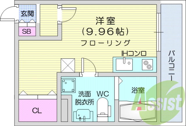1R、B/T別、TVインターホン、エアコン。