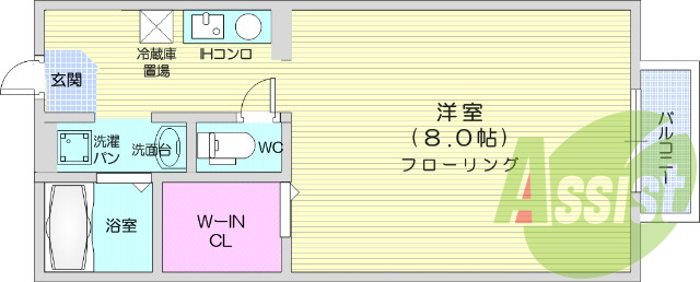 1K・バストイレ別・追い焚き・カードキー