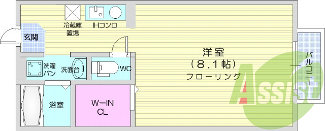 1K・バストイレ別・追い焚き・カードキー