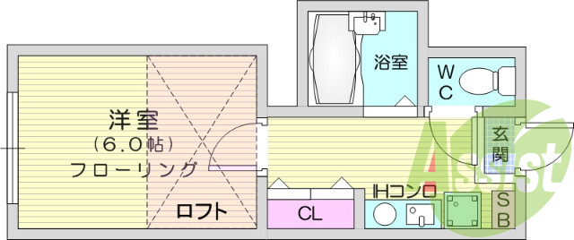 １K、フローリング、エアコン、IHコンロ