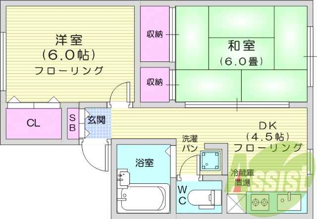 1階の間取り図