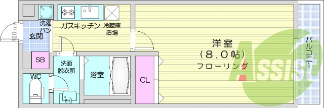 1K、エアコン、バストイレ別、浴室乾燥、独立洗面