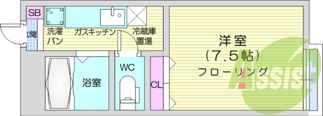 １K、南向き、モニター付きインターホン、光ファイバー