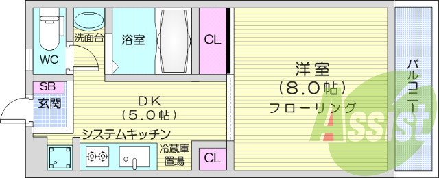 １DK、ペット可能、収納、独立洗面台、エアコン、システムK