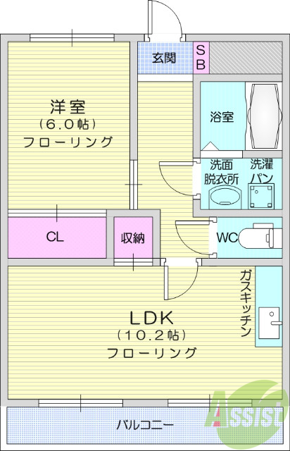 システムキッチン、バス・トイレ別、エアコン、独立洗面台