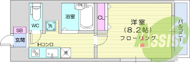 １Ｋ、オートロック、浴室乾燥機、IHクッキングヒーター