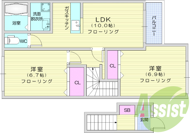 ２ＬＤＫ、オール電化、システムキッチン、追い焚き。