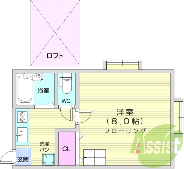 写真は別部屋です。１K、モニターインターホン、温水洗浄便座