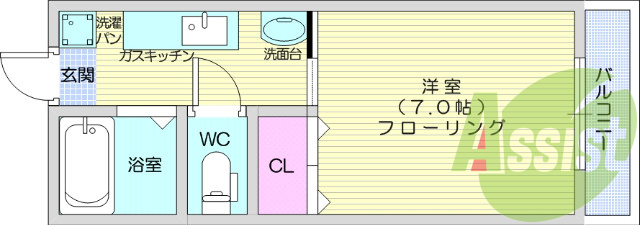 １Ｋ、光ファイバー、ネット使用料無料、モニター付インターホン