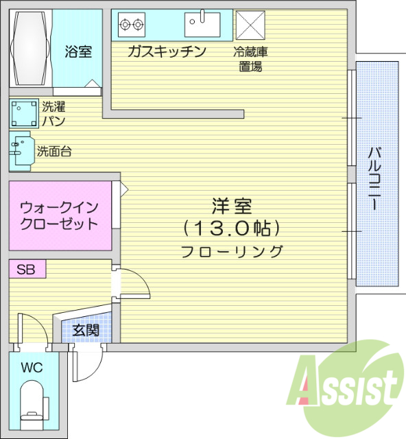 1R、エアコン、TV付きインターホン、追い焚き、バストイレ別