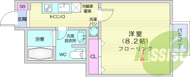 1K、インターネット無料、IH クッキングヒーター