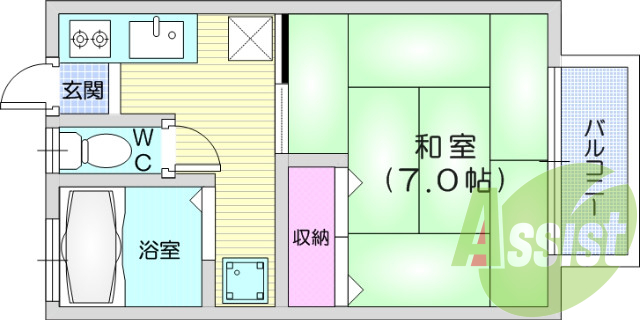 お写真は2-B号室のものです。参考にしてくださいませ。