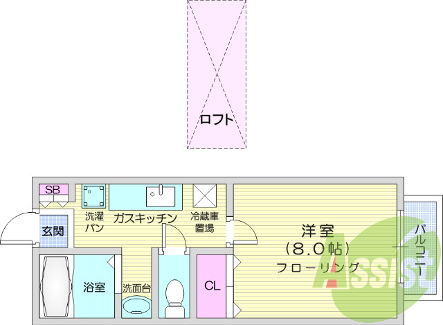 1K、シャンプードレッサー、追い焚き機能