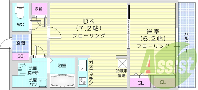 １DK、オール電化、オートロック、TVインターホン、エアコン