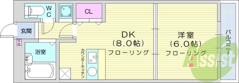お写真は303号室のものです。参考にしてくださいませ。
