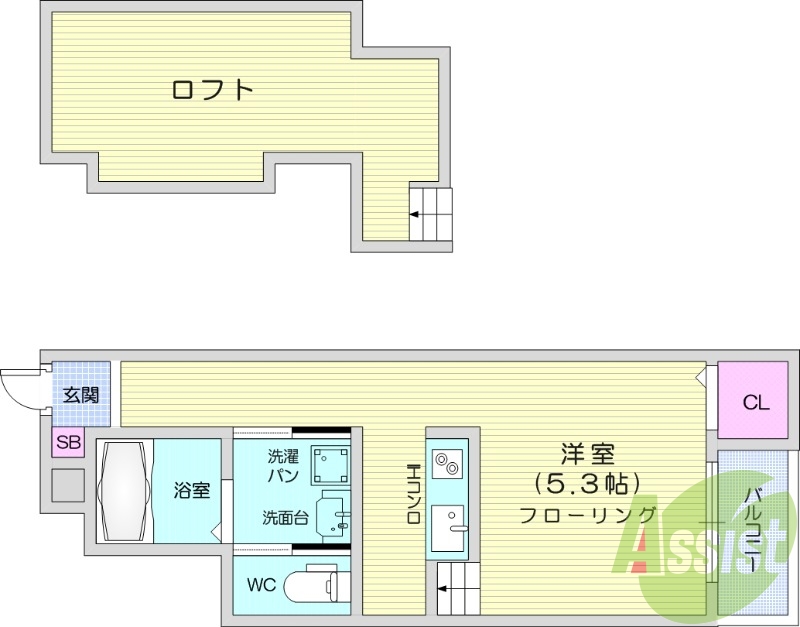 独立洗面台、追い焚き機能、浴室乾燥機、バルコニー