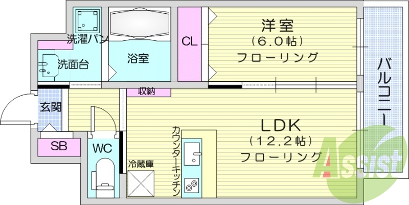 １LDK、エアコン、追い炊き、浴室乾燥機、IH