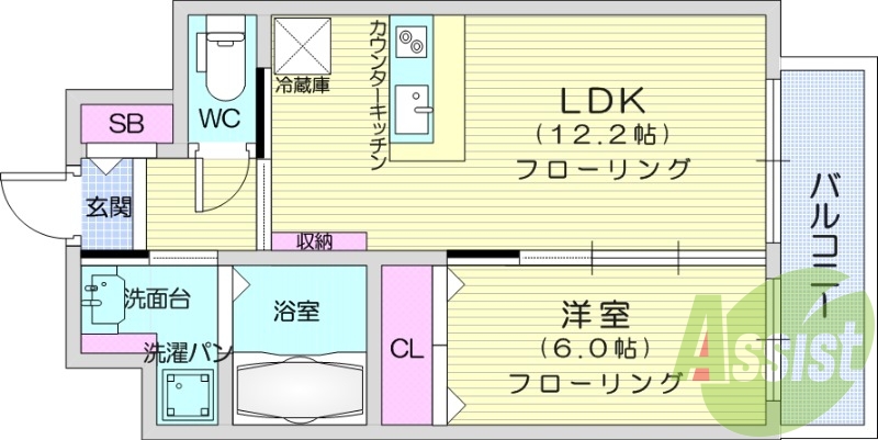 １LDK、エアコン、追い炊き、浴室乾燥機、IH